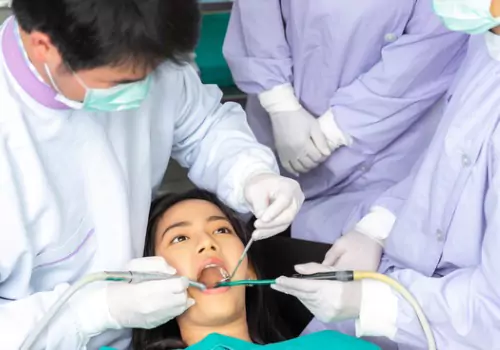 Expert dental team at work